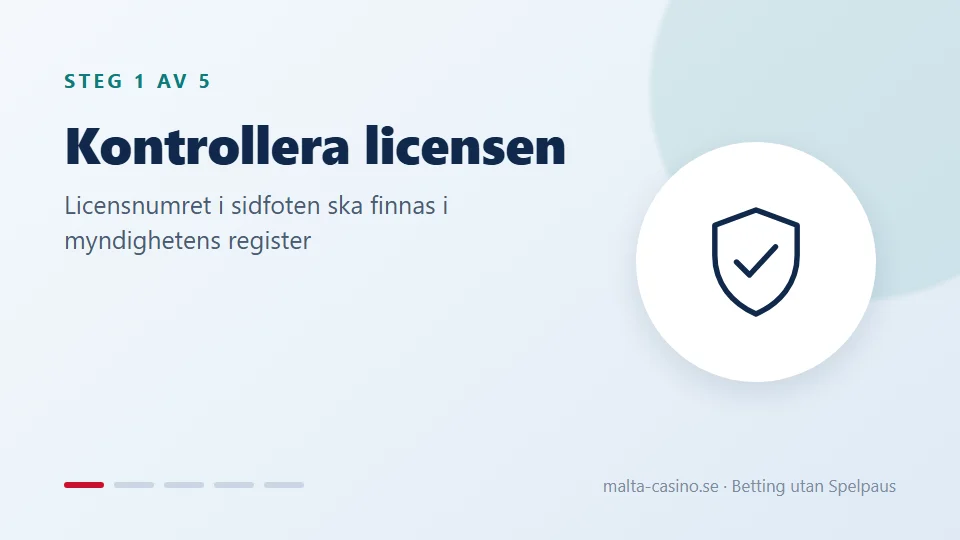 Kontrollera licensen