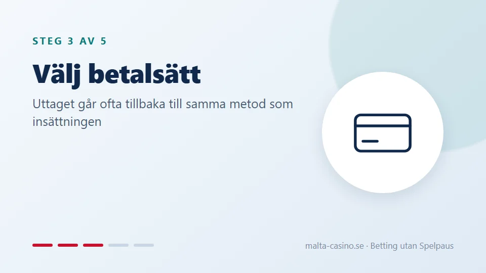 Välj betalsätt med hänsyn till uttaget