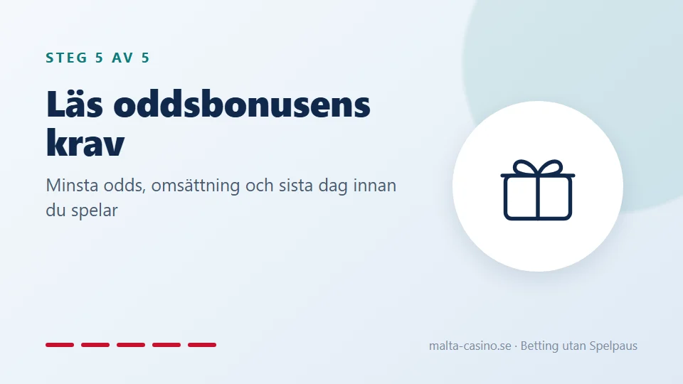 Läs oddsbonusens krav