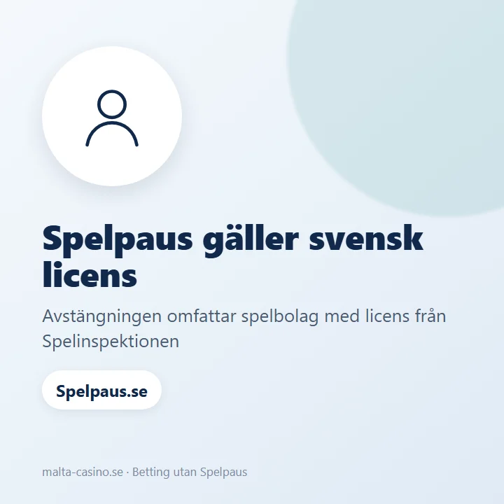 Illustration: Spelpaus.se gäller spelbolag med svensk licens