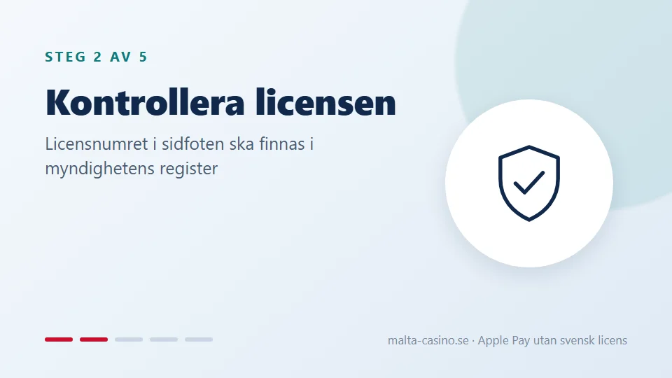 Kontrollera licensen