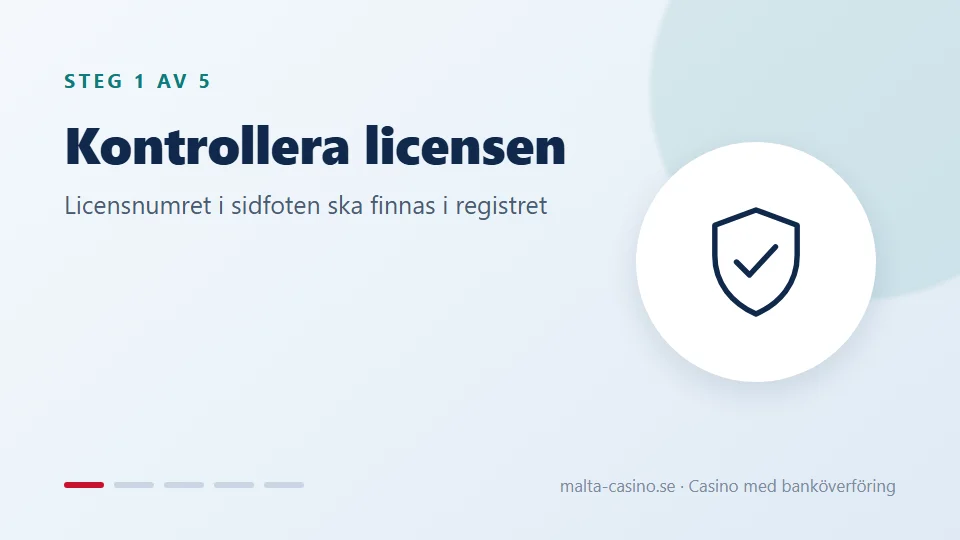 Kontrollera licensen