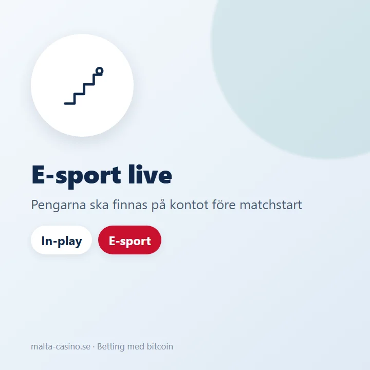 Illustration: livebetting på e-sport med bitcoin