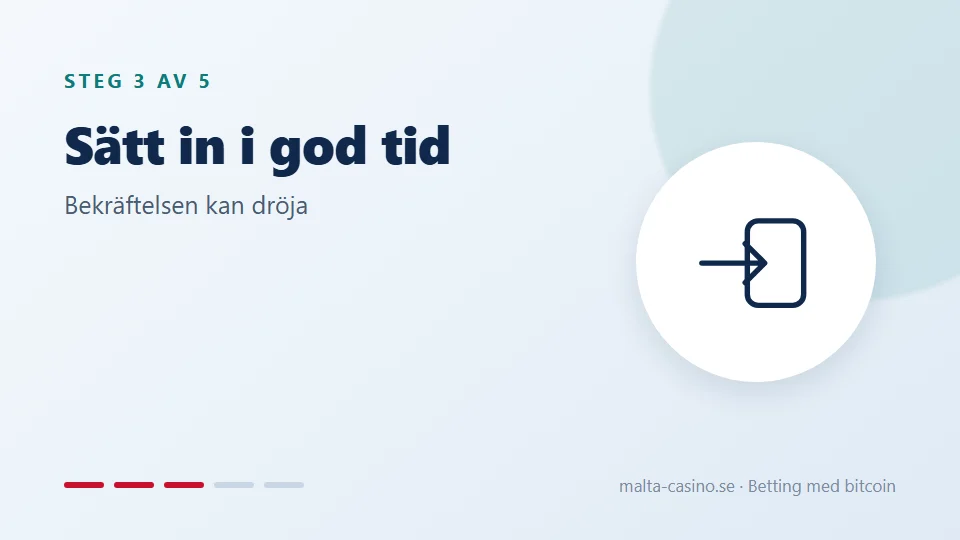 Sätt in i god tid före matchen