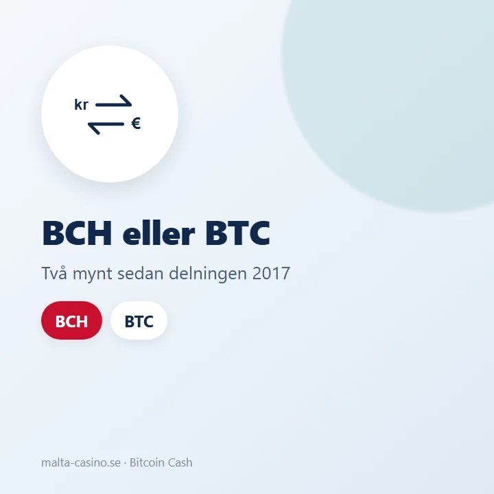 Illustration: Bitcoin Cash och bitcoin delade på sig 2017 och har olika avgifter i kassan