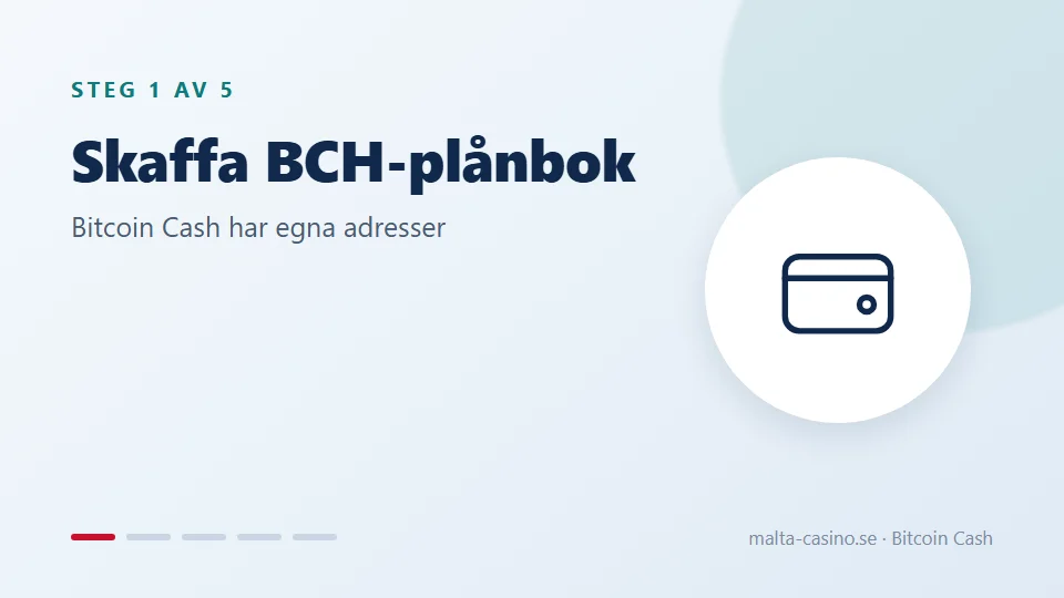 Skaffa en plånbok för BCH