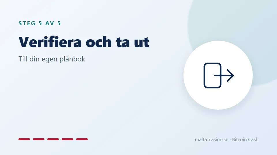 Verifiera kontot och ta ut