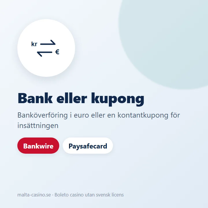 Illustration: banköverföring och kontantkupong som svenska alternativ till Boleto