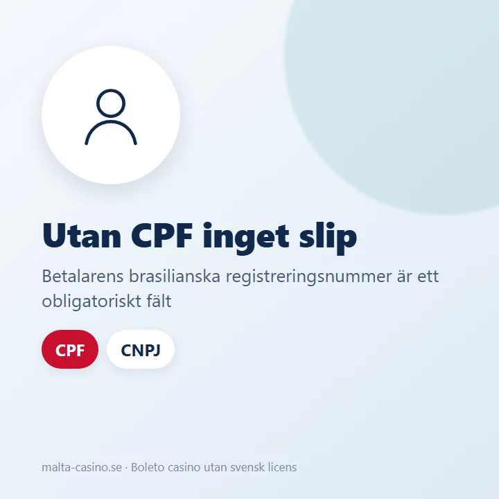 Illustration: varje boleto kräver betalarens brasilianska CPF-nummer, något en svensk spelare saknar