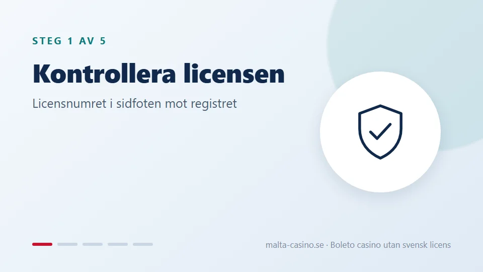 Kontrollera licensen