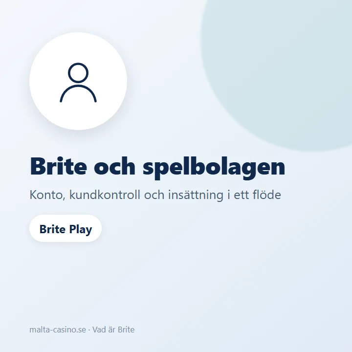 Illustration: Brite Play kombinerar konto, kundkontroll och första insättning