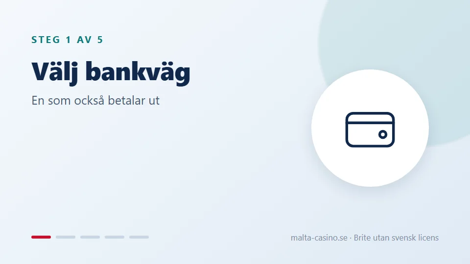 Välj en bankväg som också betalar ut