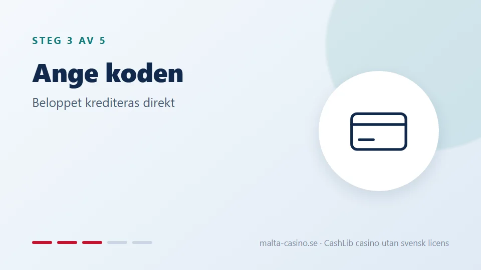 Välj CashLib och ange koden