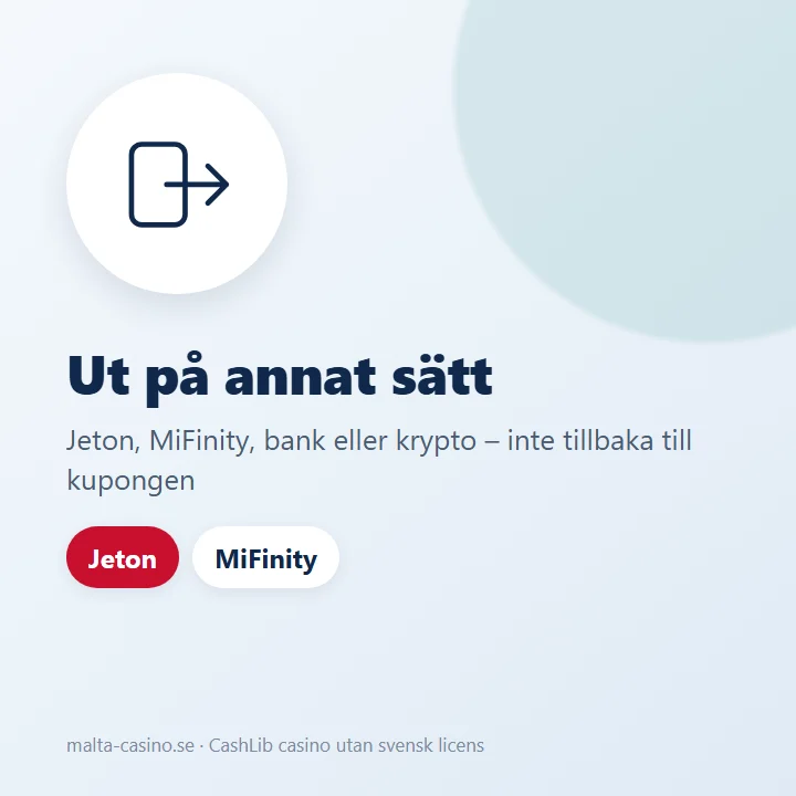 Illustration: uttaget efter en CashLib-insättning går till e-plånbok, bank eller krypto