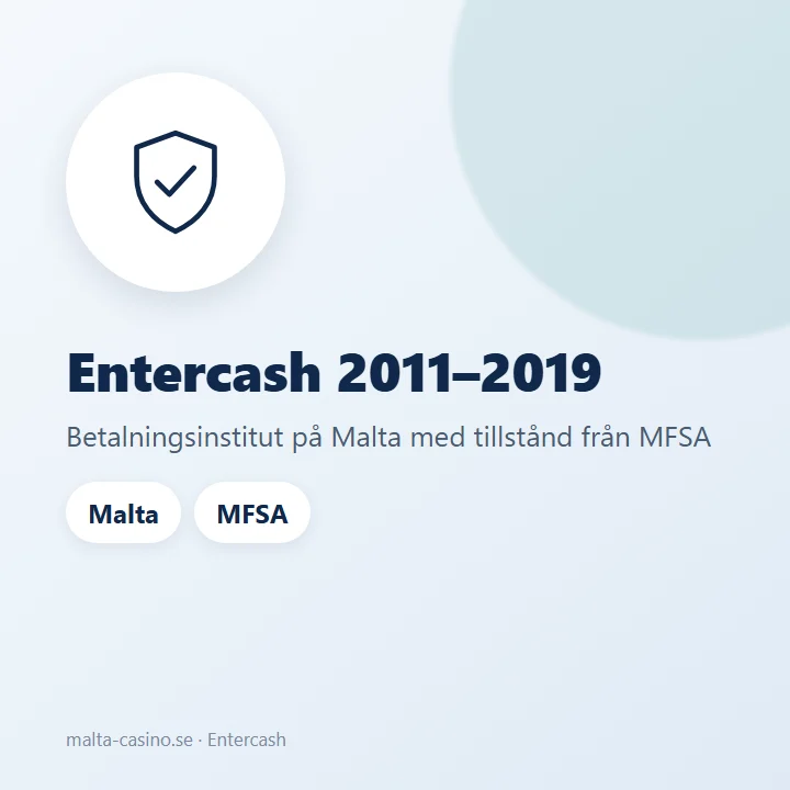 Illustration: Entercash, en bankbetalning från Malta som fanns 2011–2019