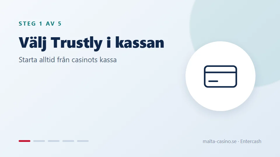 Välj Trustly i kassan