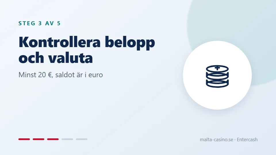 Kontrollera belopp och valuta