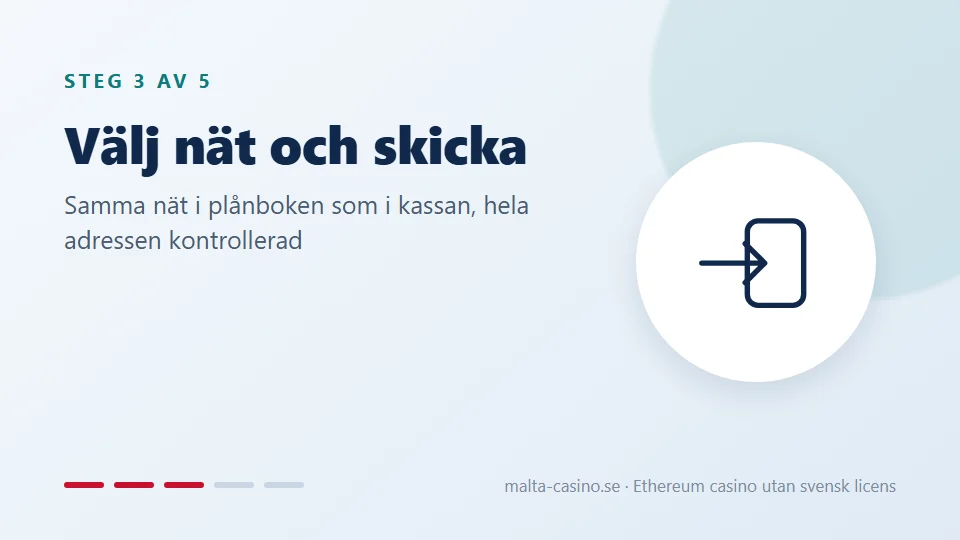 Välj samma nät och skicka