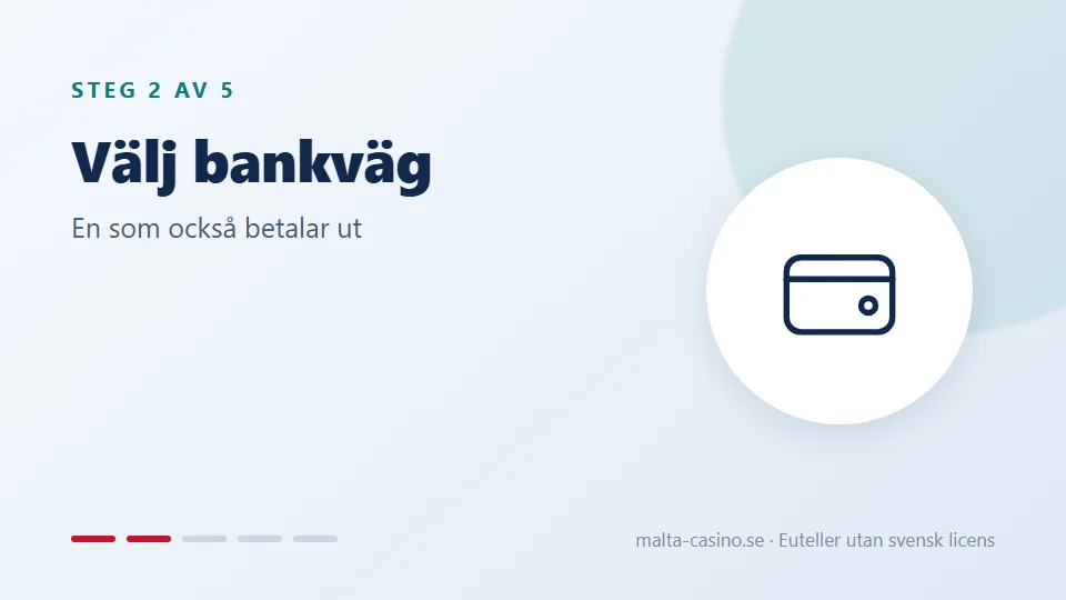 Välj en bankväg som också betalar ut