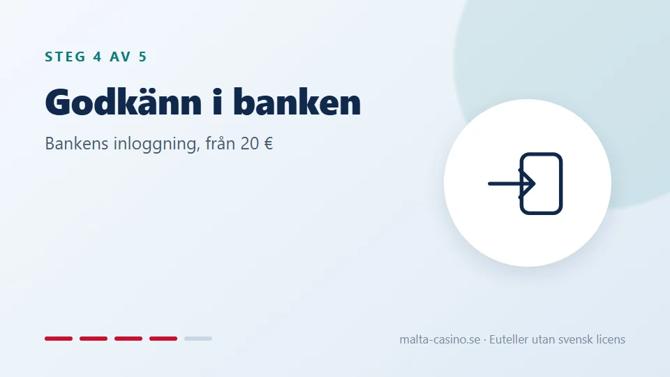 Godkänn insättningen i banken