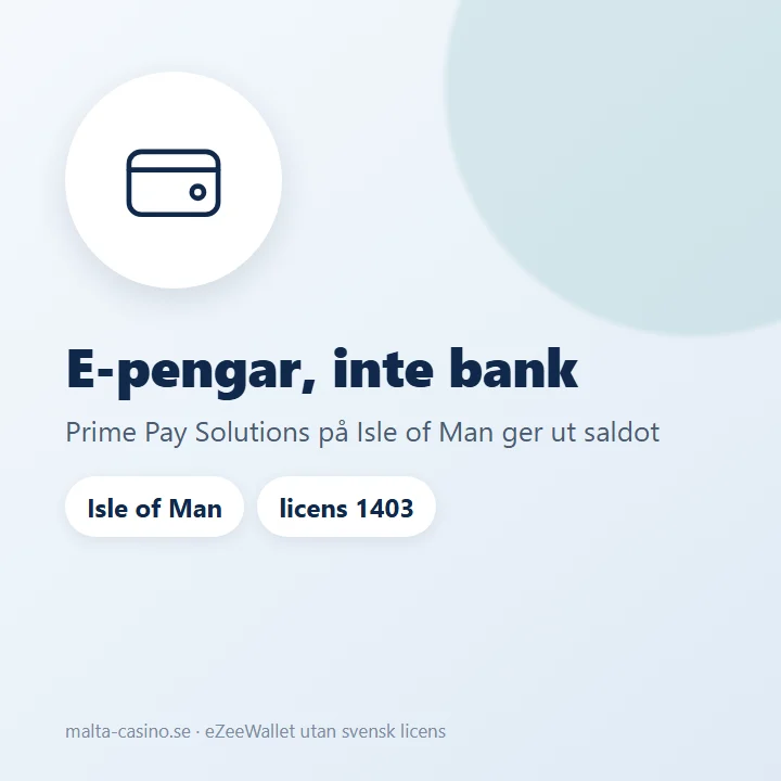 Illustration: eZeeWallet är en e-plånbok med e-pengar från ett bolag på Isle of Man