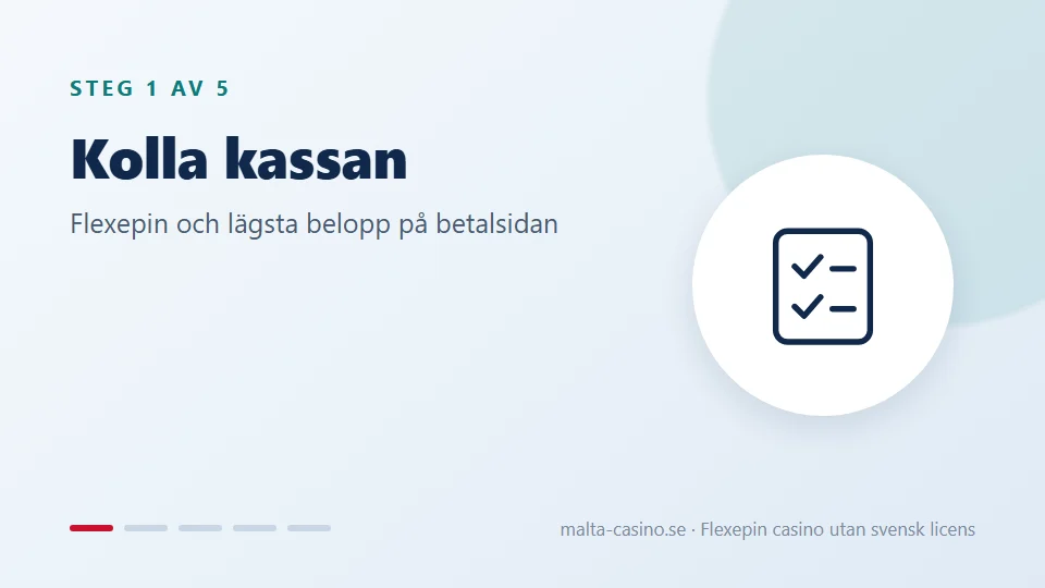 Kontrollera att kassan tar Flexepin