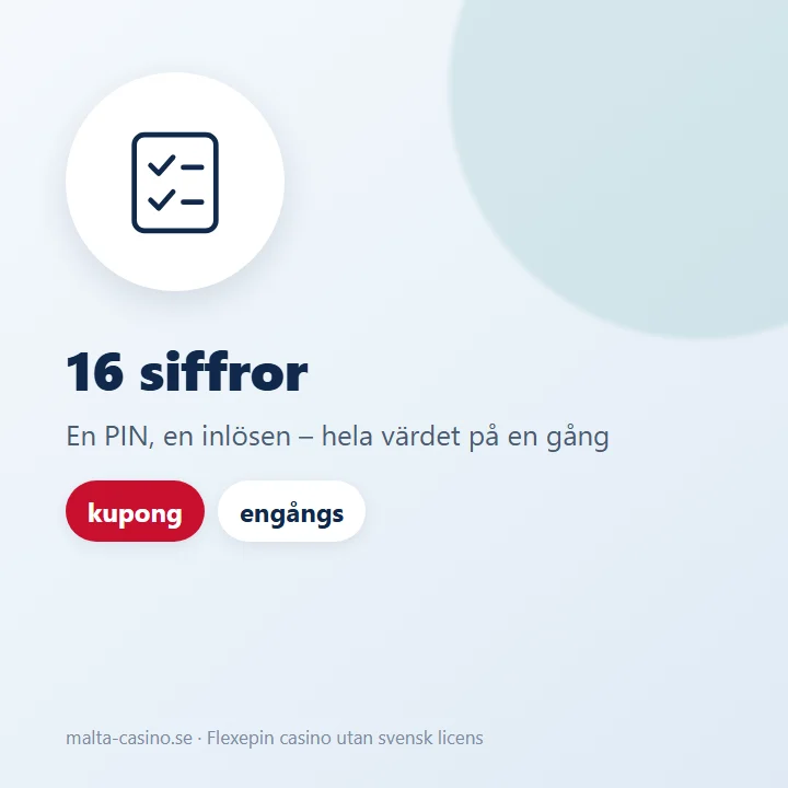 Illustration: en Flexepin-kupong har en PIN på 16 siffror som löses in en gång