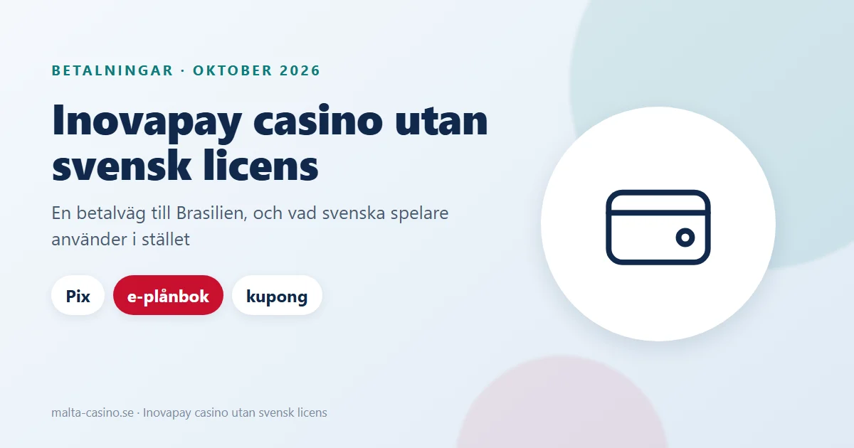Illustration: Inovapay casino, en betalväg till Brasilien och de e-plånböcker och kuponger svenska spelare använder i stället