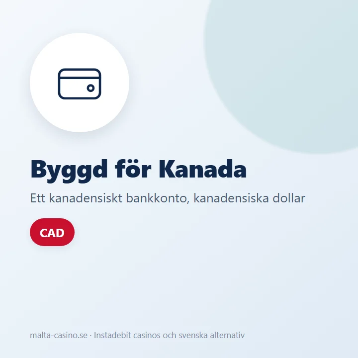 Illustration: Instadebit kopplar ett kanadensiskt bankkonto till casinots kassa i CAD