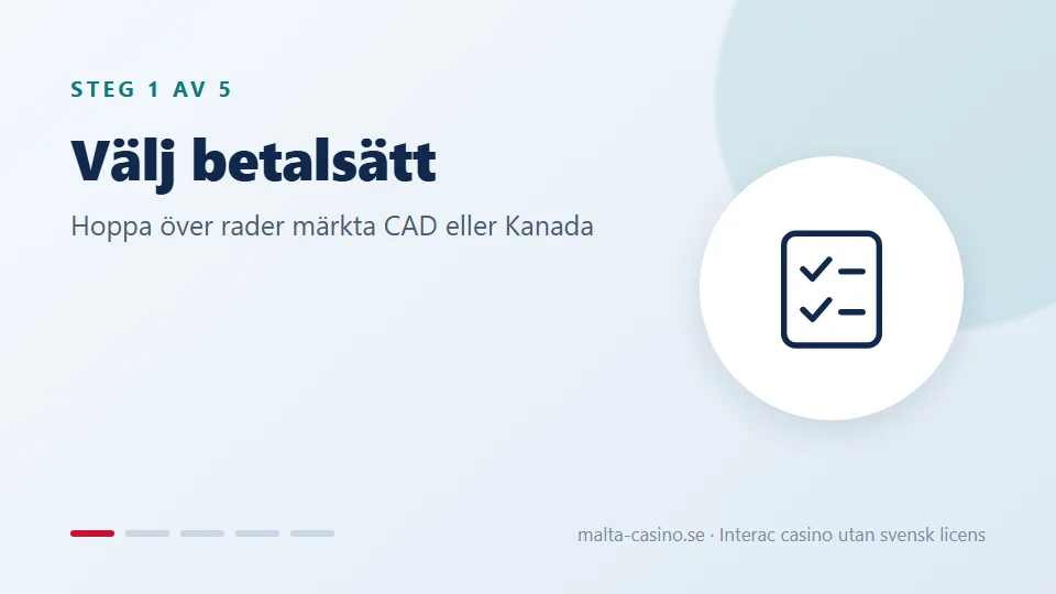 Välj betalsätt på betalsidan