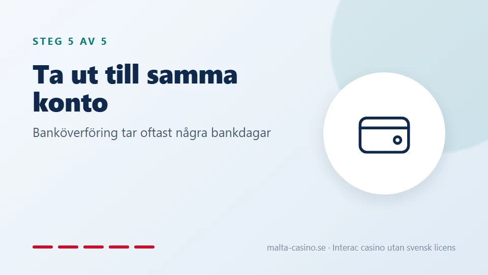 Ta ut till samma konto