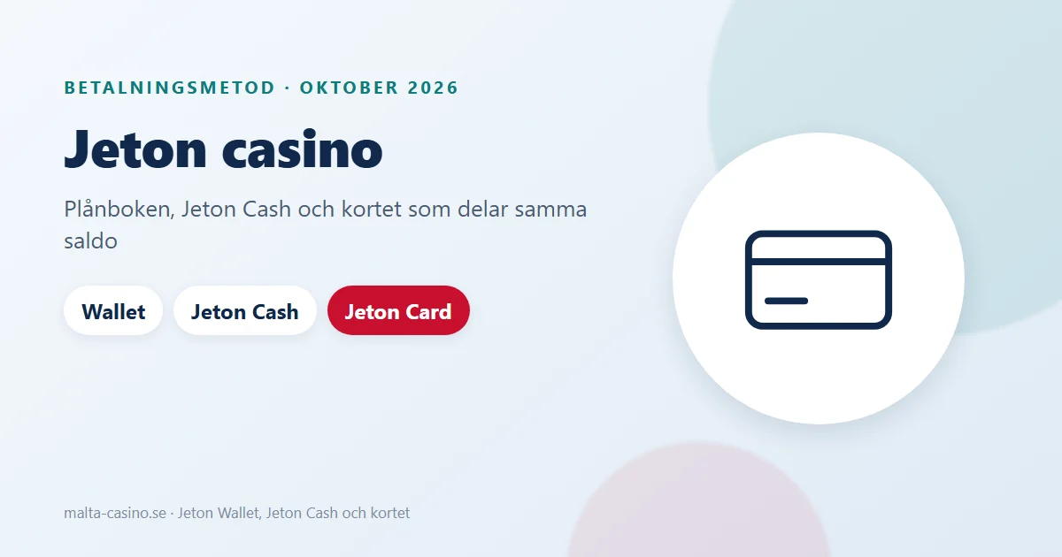 Illustration: Jeton casino med Jeton Wallet, Jeton Cash och Jeton Card