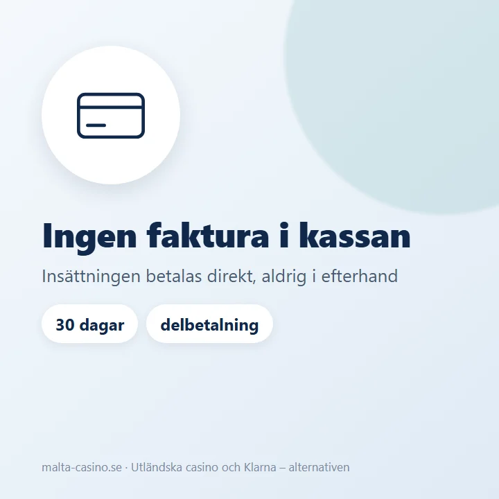 Illustration: insättningen betalas direkt, inte på faktura