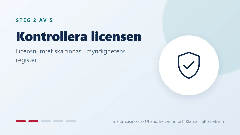 Kontrollera licensen