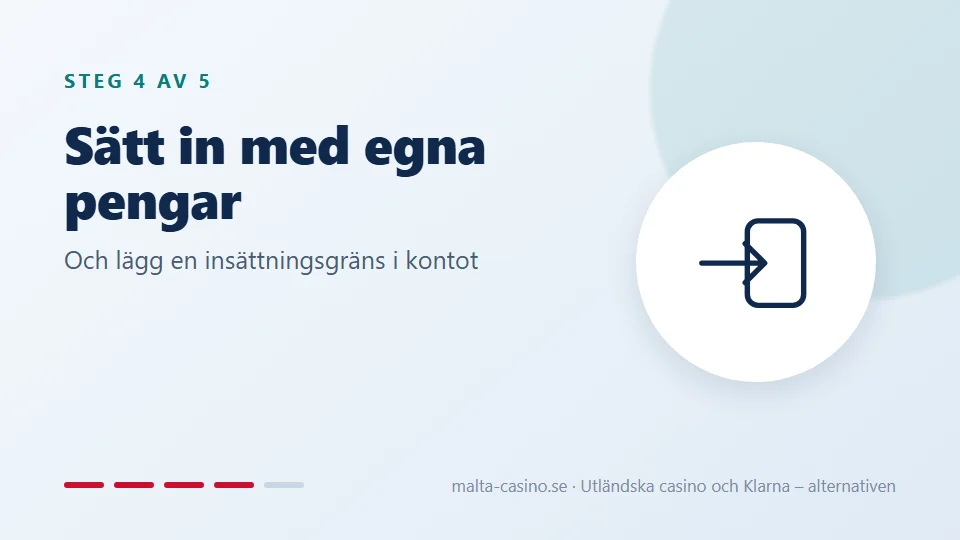 Sätt in med egna pengar och sätt en gräns