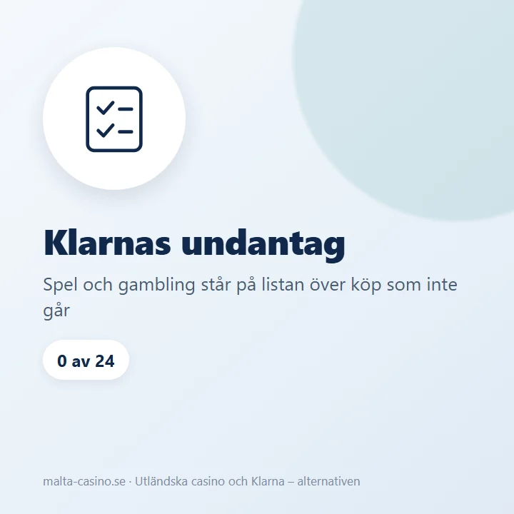Illustration: spel och gambling står bland undantagen i Klarnas villkor