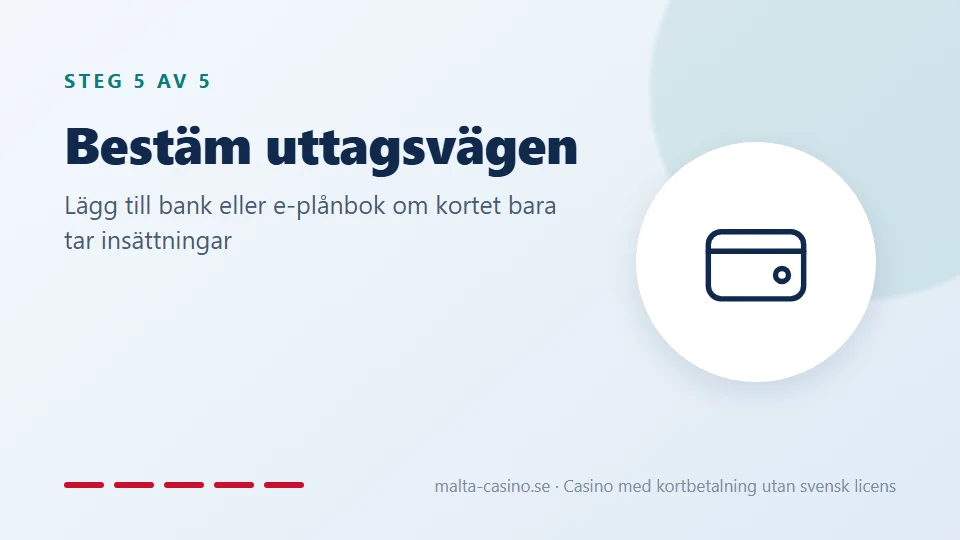 Bestäm uttagsvägen