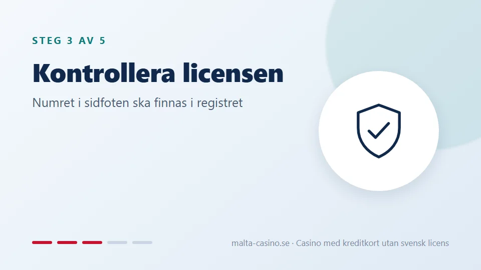 Kontrollera licensen