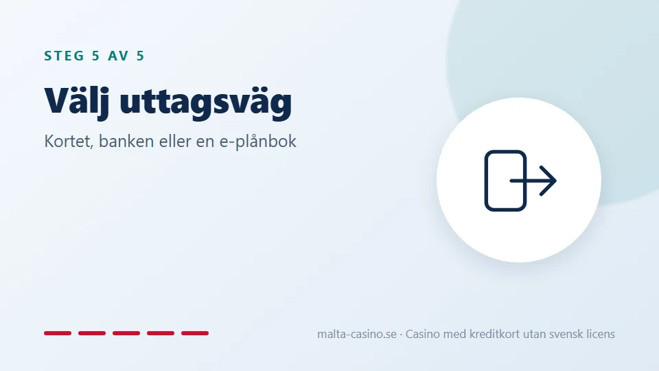 Välj uttagsväg