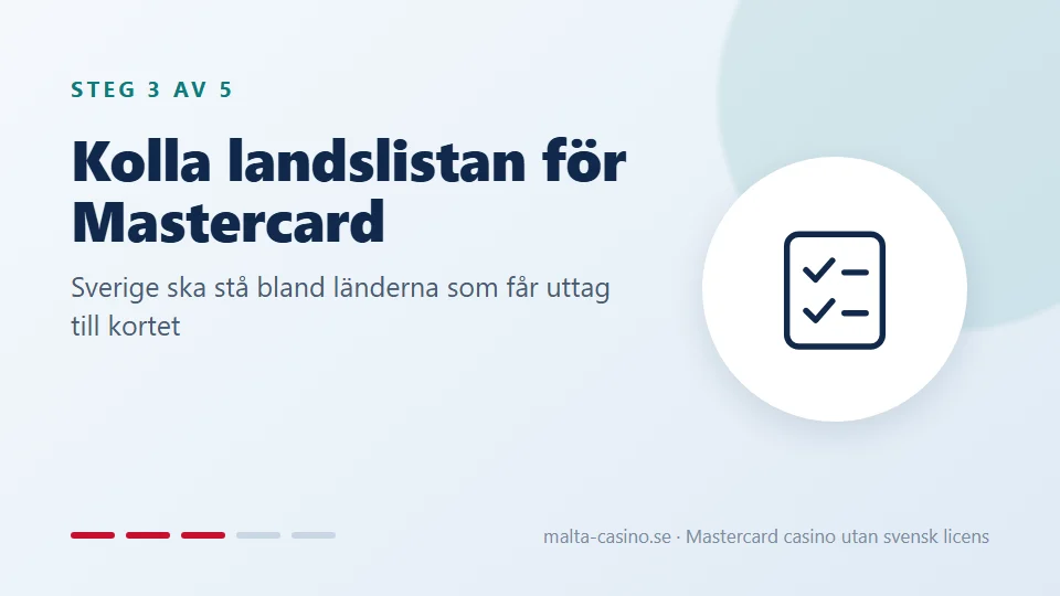 Kolla landslistan för Mastercard