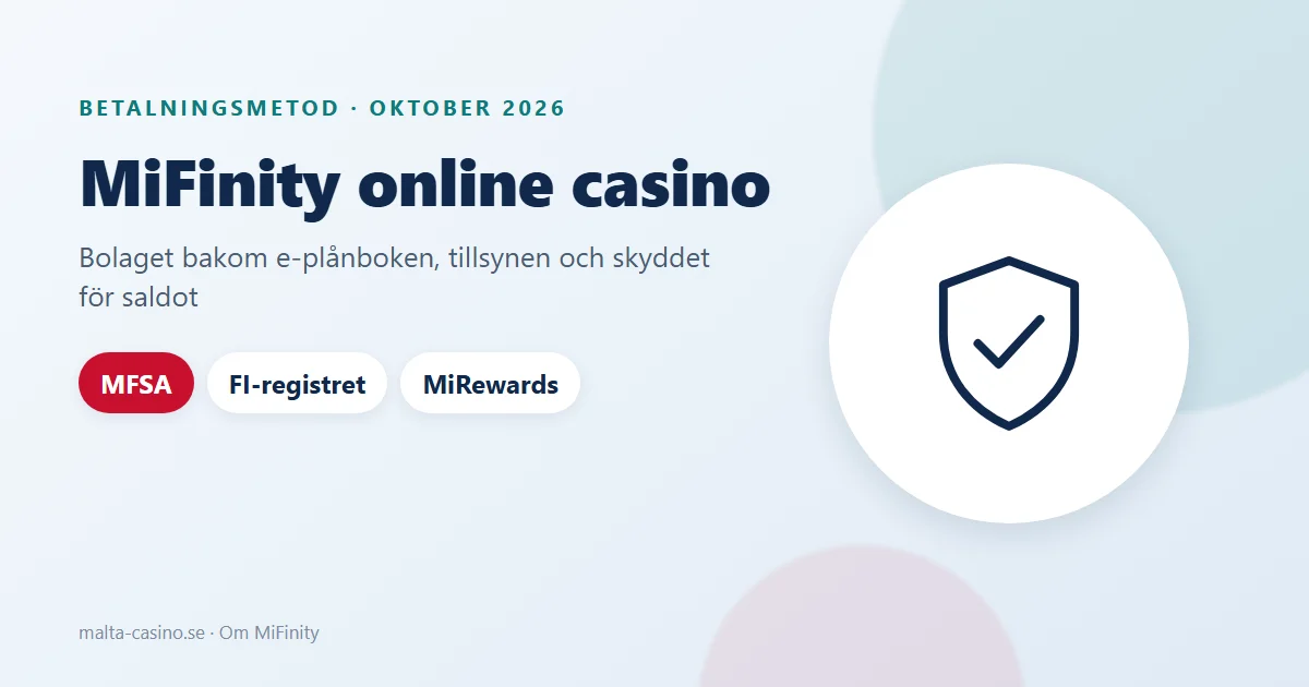 Illustration: MiFinity online casino, e-plånboken och tillsynen bakom den