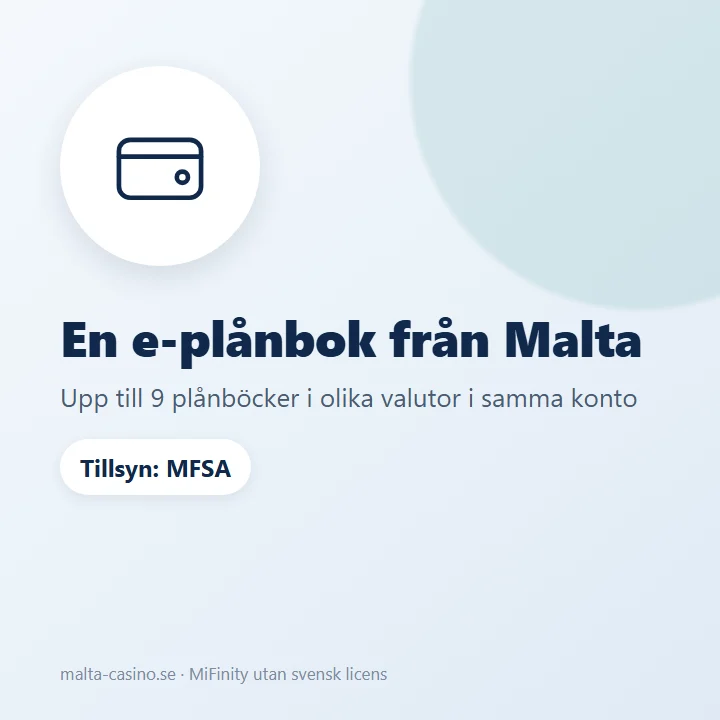 Illustration: MiFinity är en e-plånbok med flera valutor mellan banken och casinot