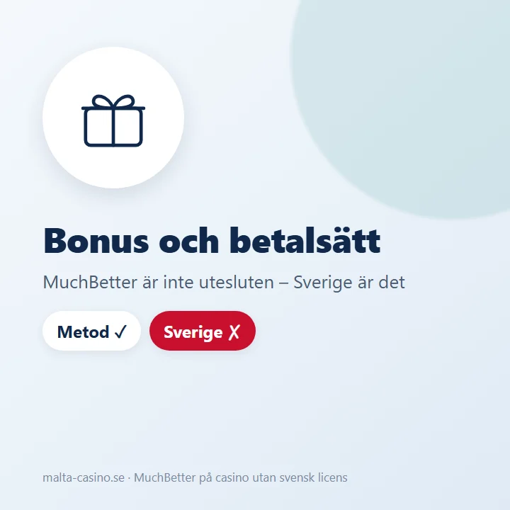Illustration: MuchBetter är inte utesluten, men bonusen gäller inte spelare från Sverige