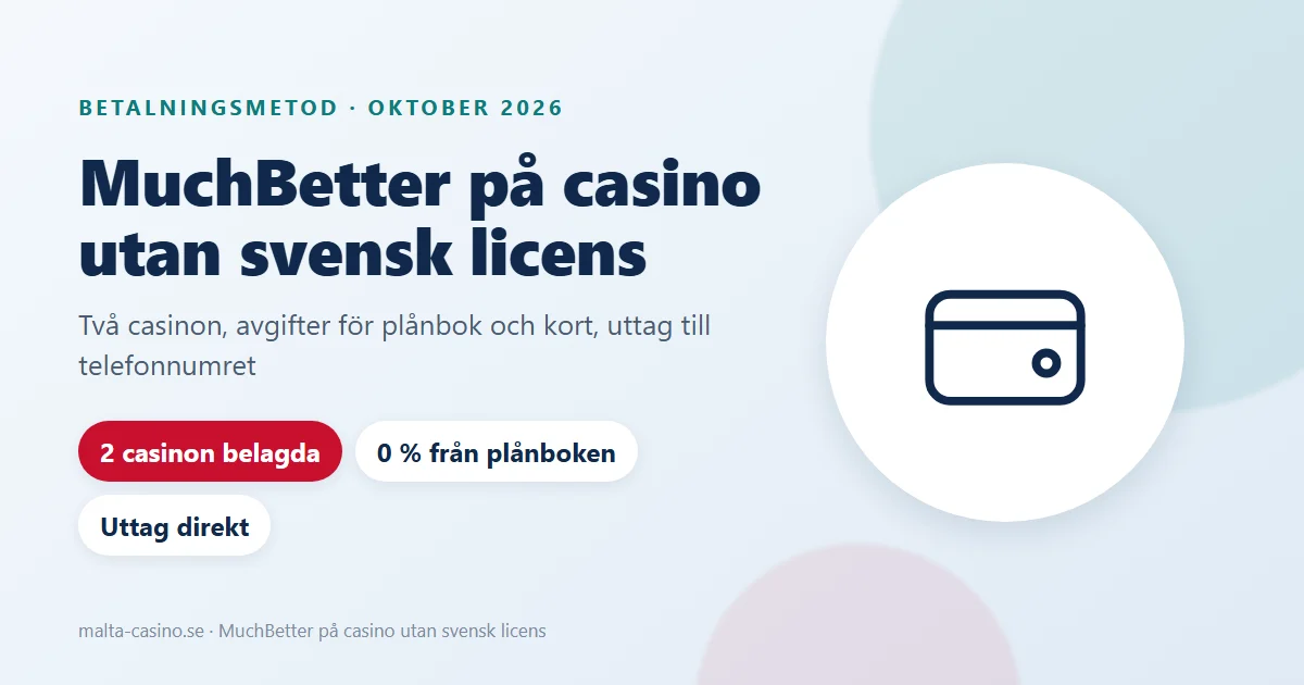 Illustration: MuchBetter-appen på casino utan svensk licens, insättning, avgifter och uttag