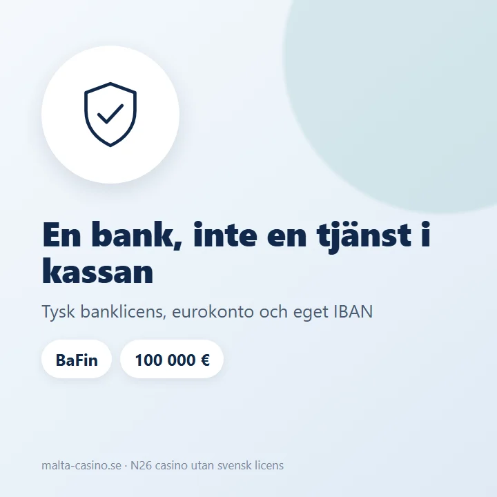 Illustration: N26 är en tysk bank med eurokonto, Mastercard och eget IBAN