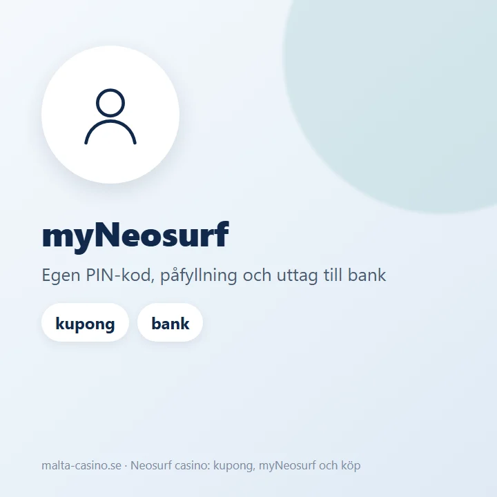 Illustration: myNeosurf-kontot fylls på med kupong eller banköverföring