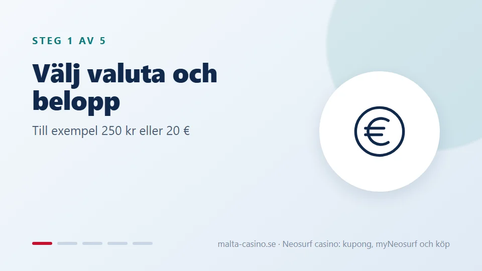 Välj valuta och belopp