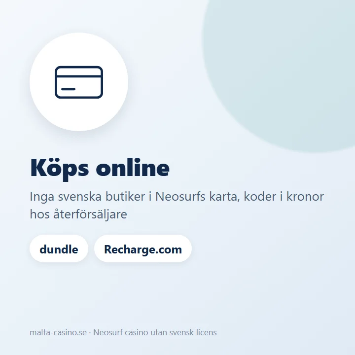 Illustration: Neosurf-koder köps online från Sverige, inte i butik