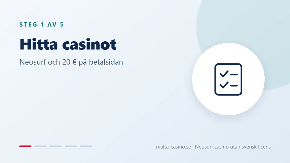 Hitta ett casino som tar Neosurf