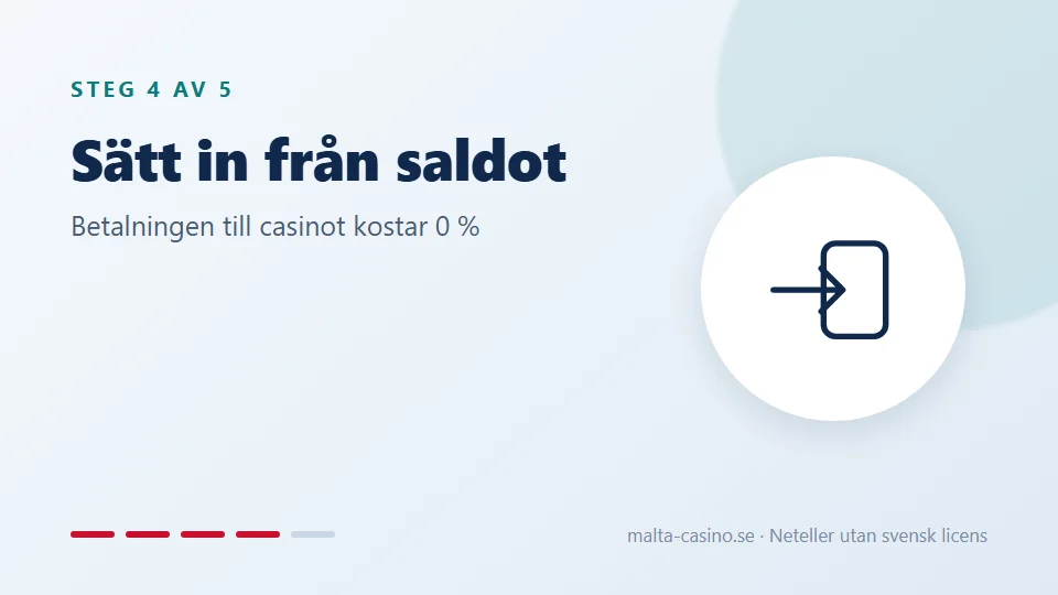 Sätt in från saldot